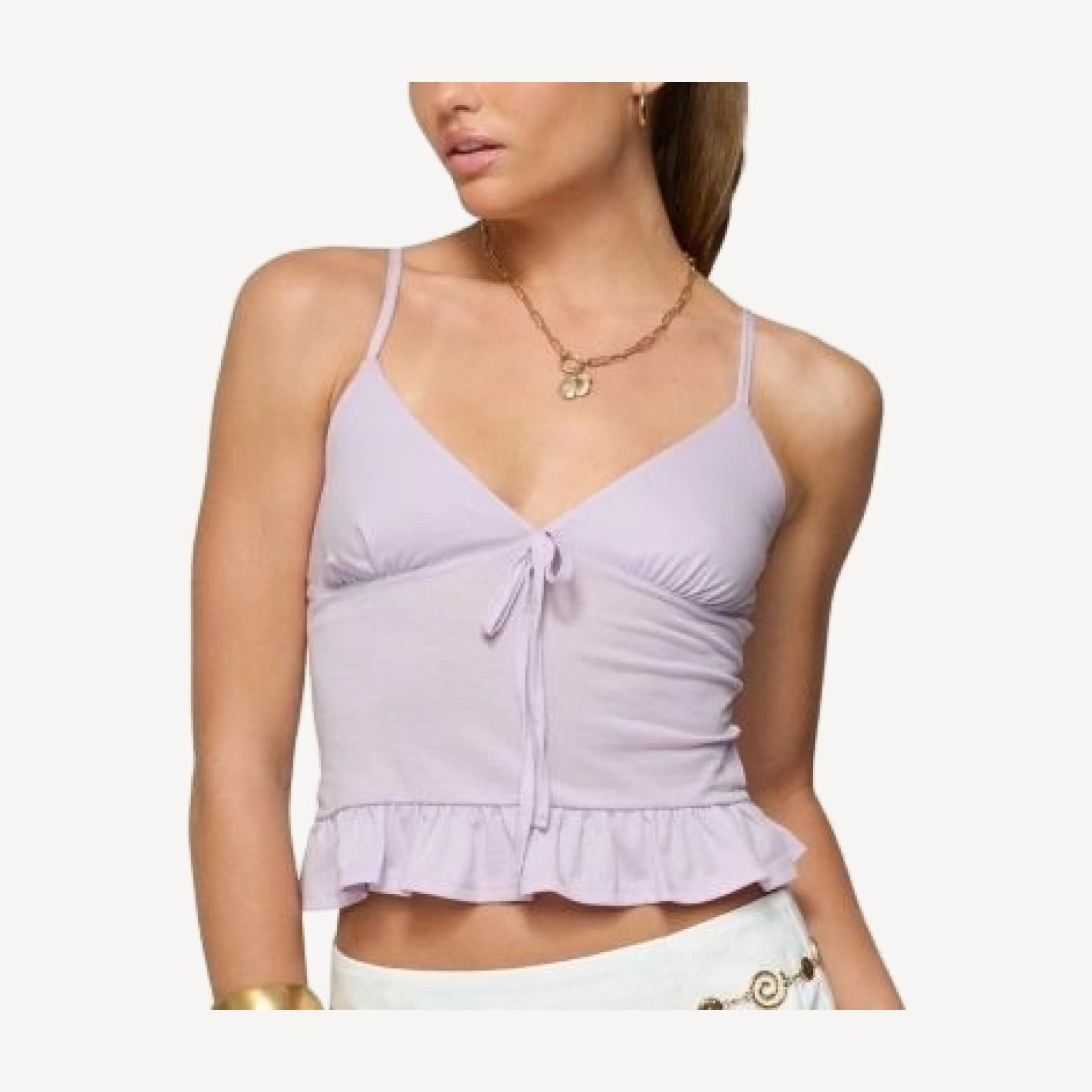 Edikted Martie Peplum Tank Top
