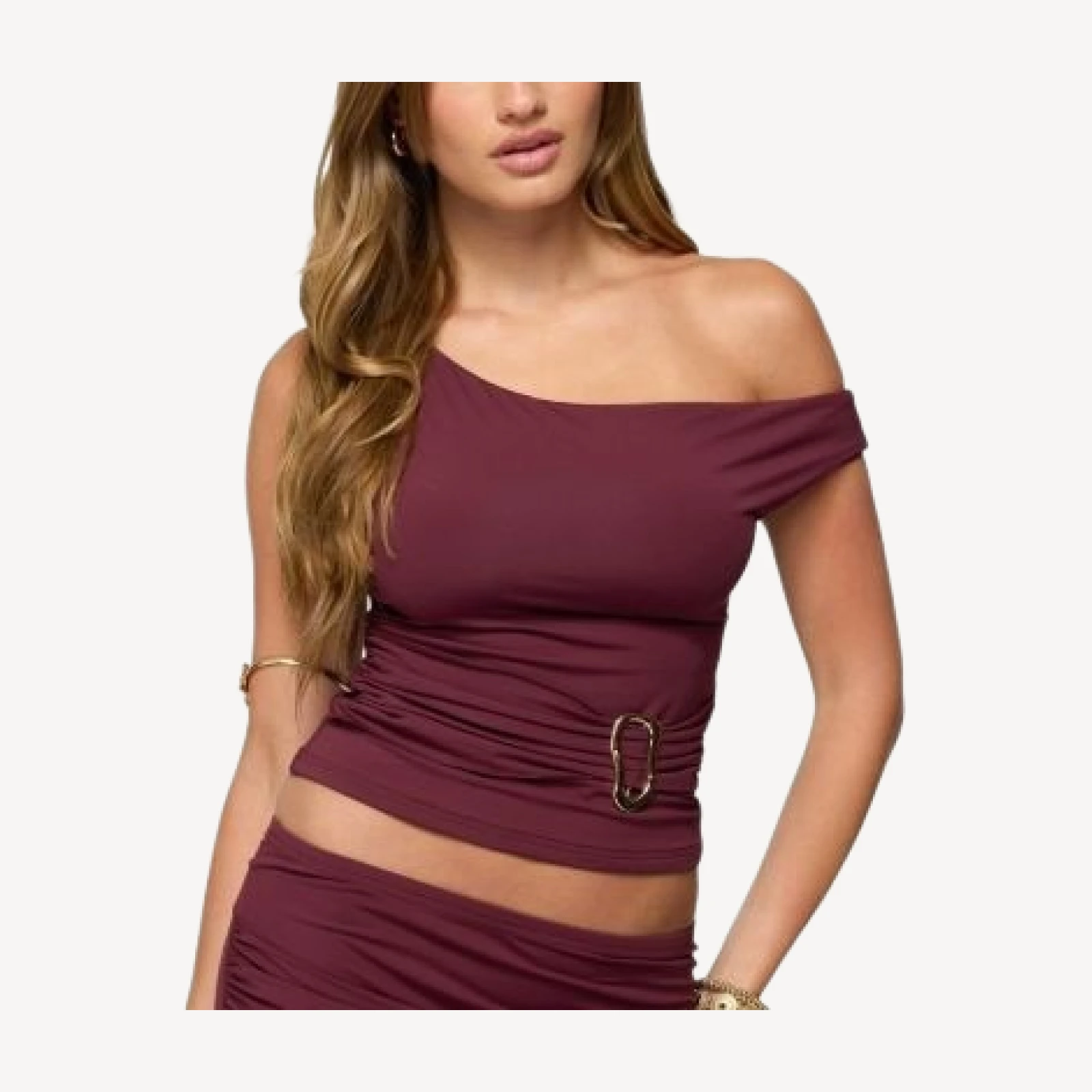 Edikted Kenia Abstract Ring Off Shoulder Top