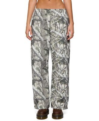 Edikted Camo Straight Leg Sweatpants