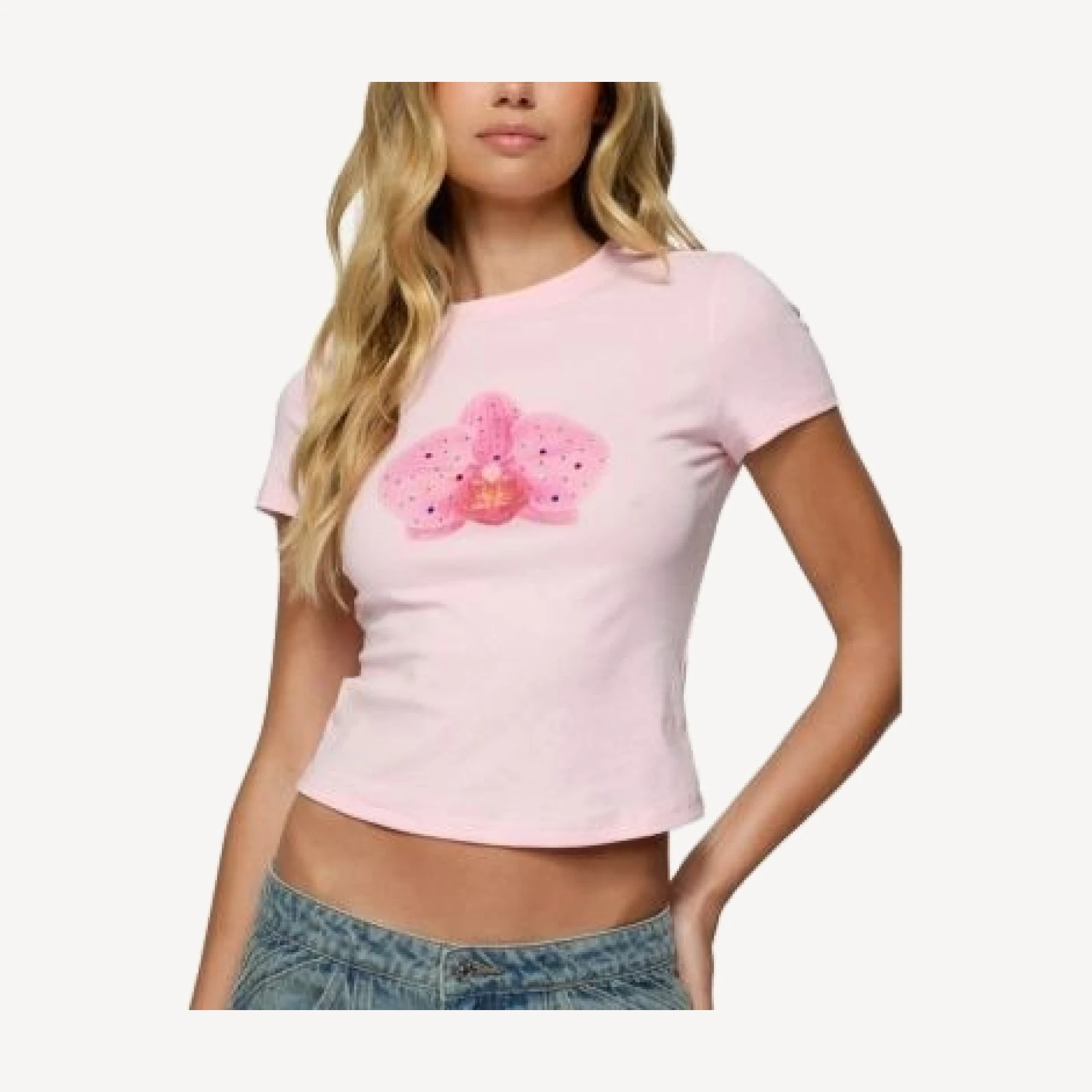 Edikted Orchid Gemstone T Shirt