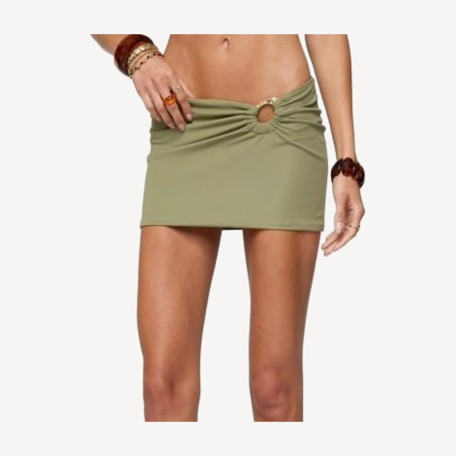 Edikted Billey Metal Ring Mini Skirt
