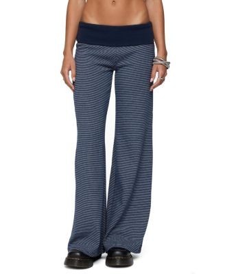 Edikted Amarna Striped Fold Over Pants