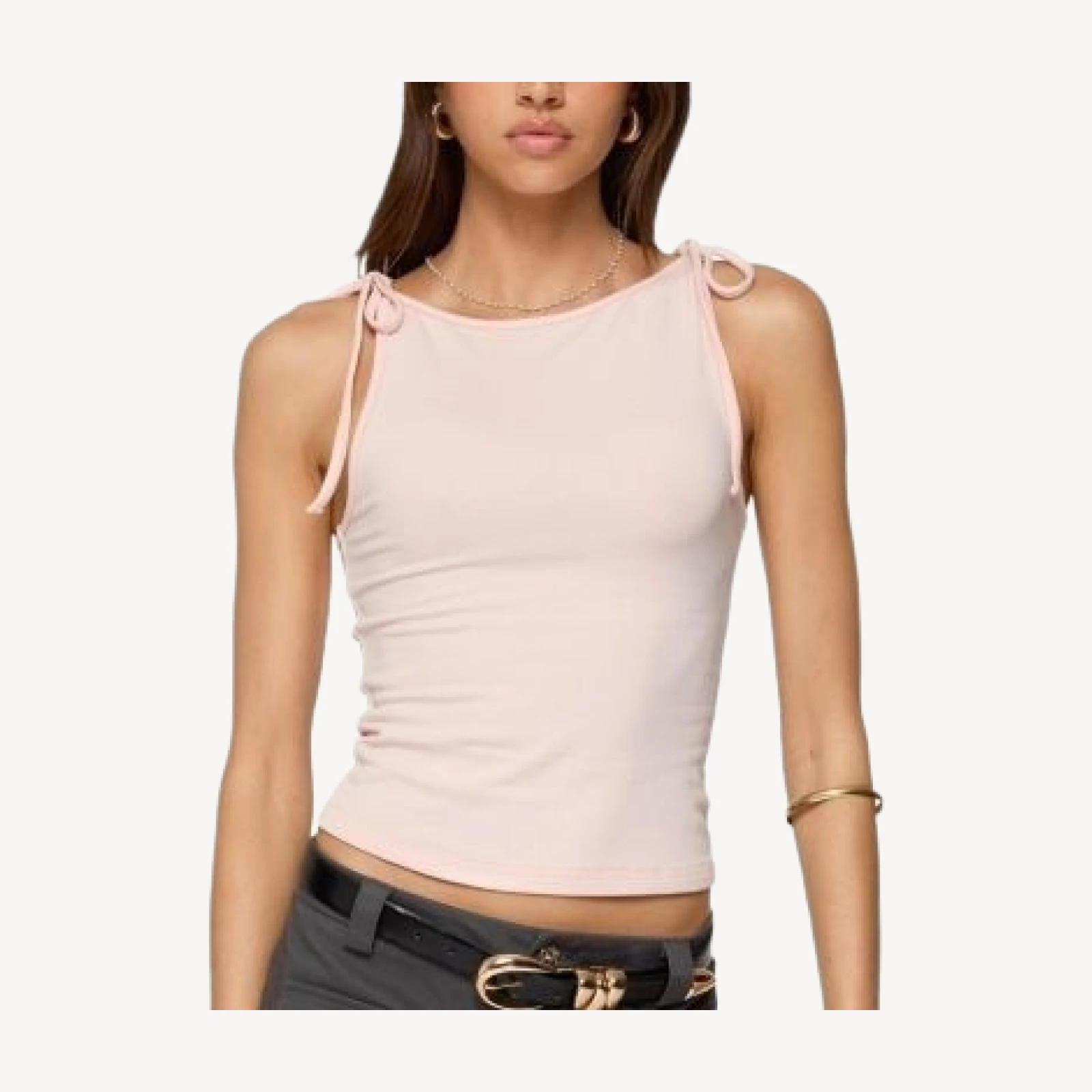Edikted Chrissy Tie Strap Tank Top