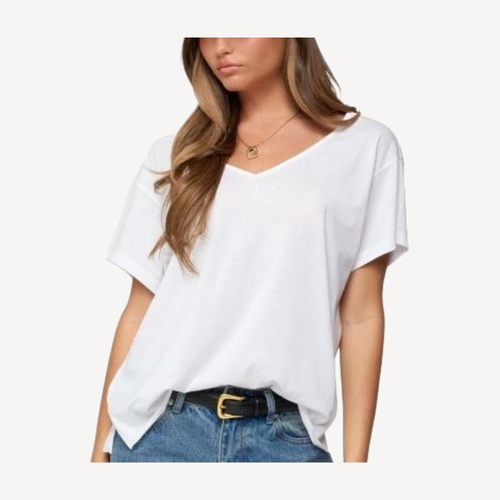 Edikted Sonora Oversized V Neck T Shirt