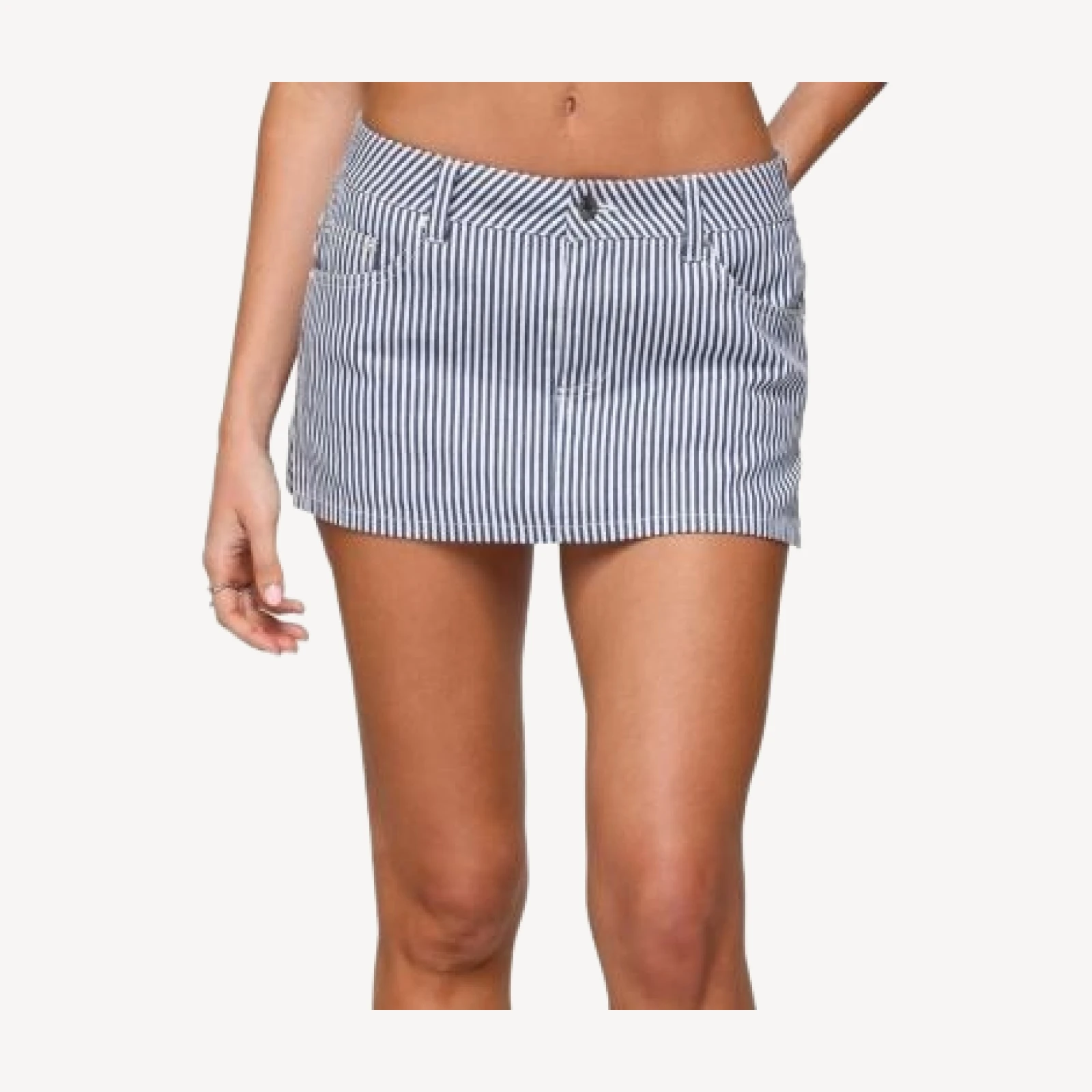 Edikted Liliane Striped Mini Skort