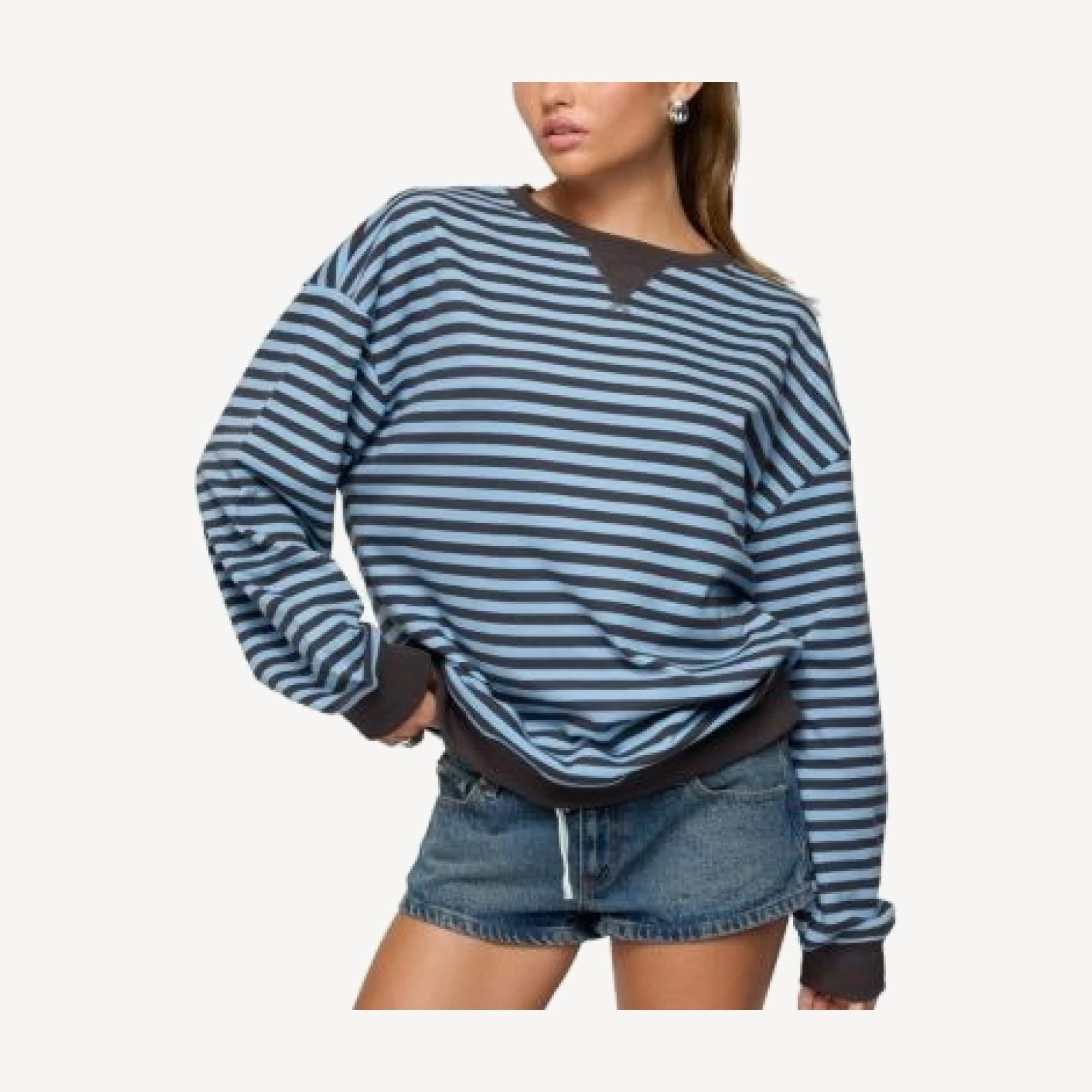 Edikted Onda Striped Sweatshirt