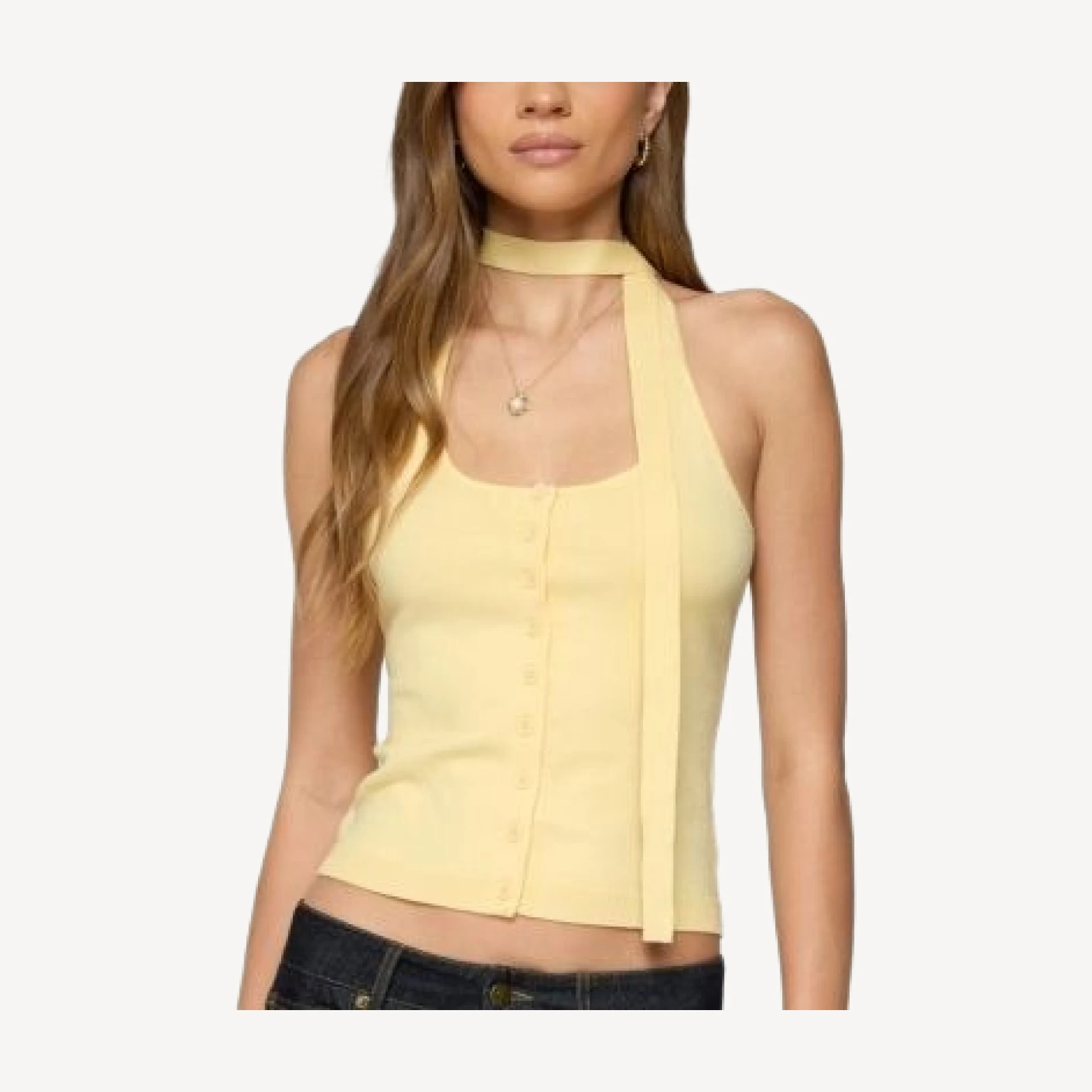 Edikted Two Piece Knit Halter Top
