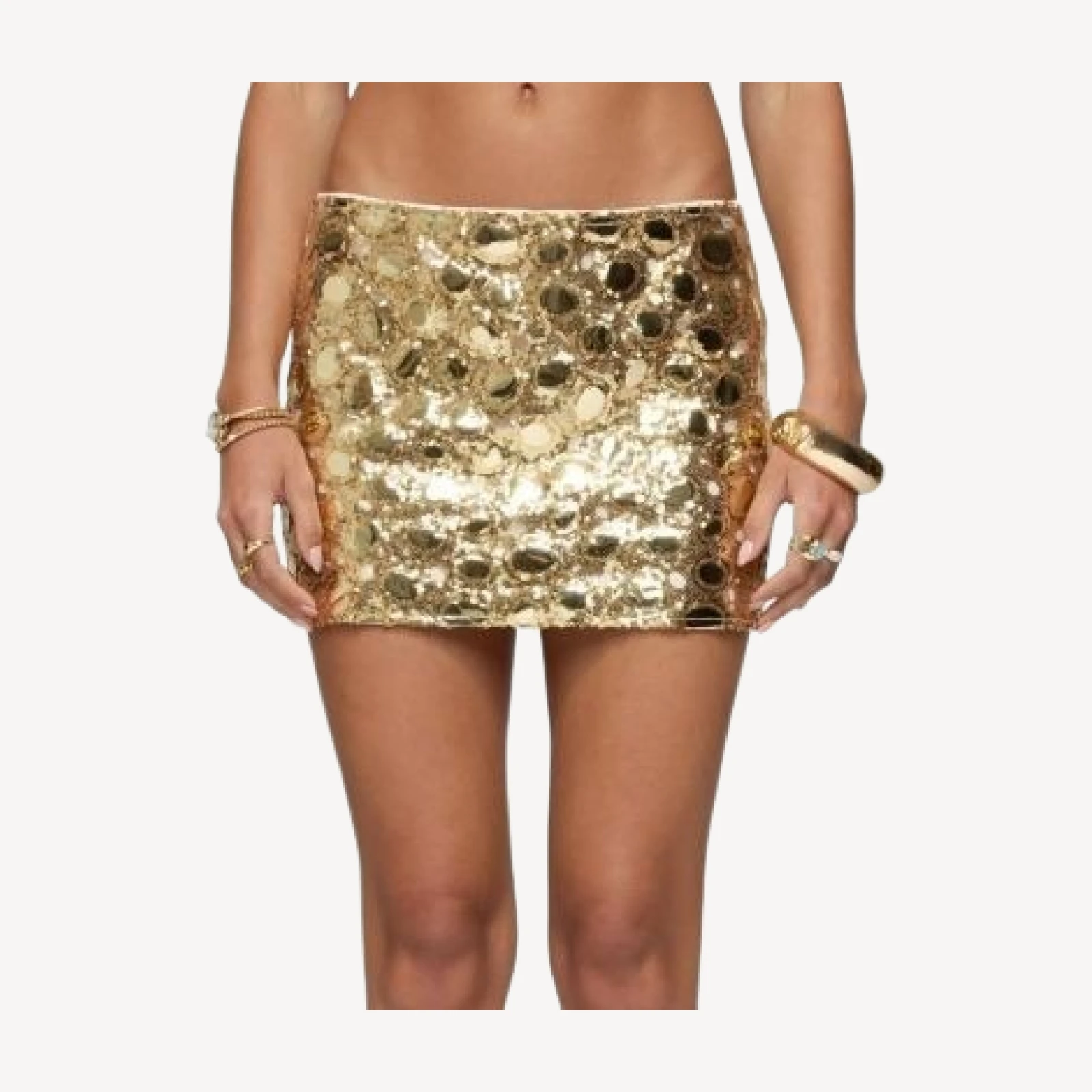 Edikted Hanina Sequin Mini Skirt