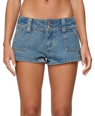 Edikted Keinan Low Rise Denim Shorts