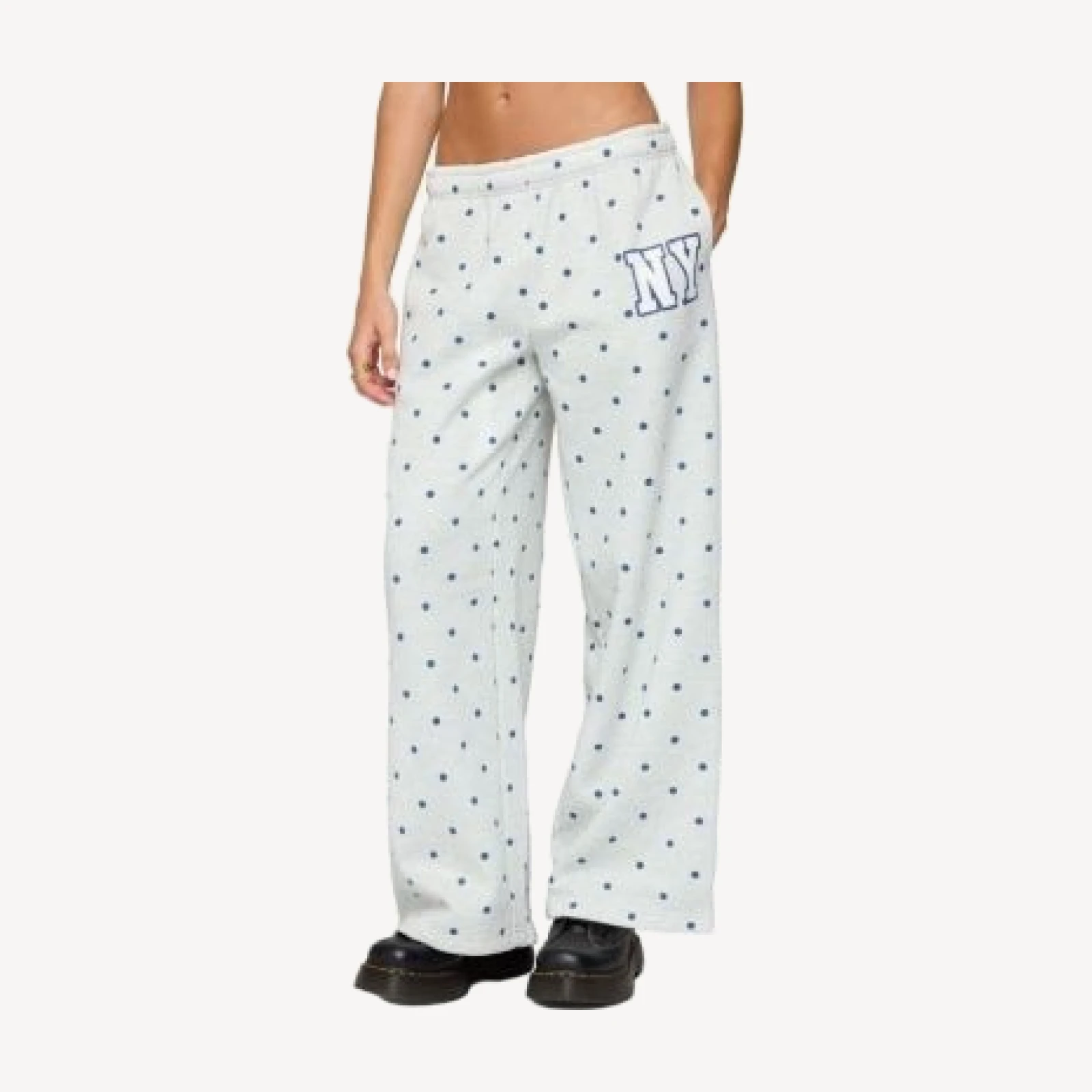 Edikted Ny Babe Polka Dot Sweatpants