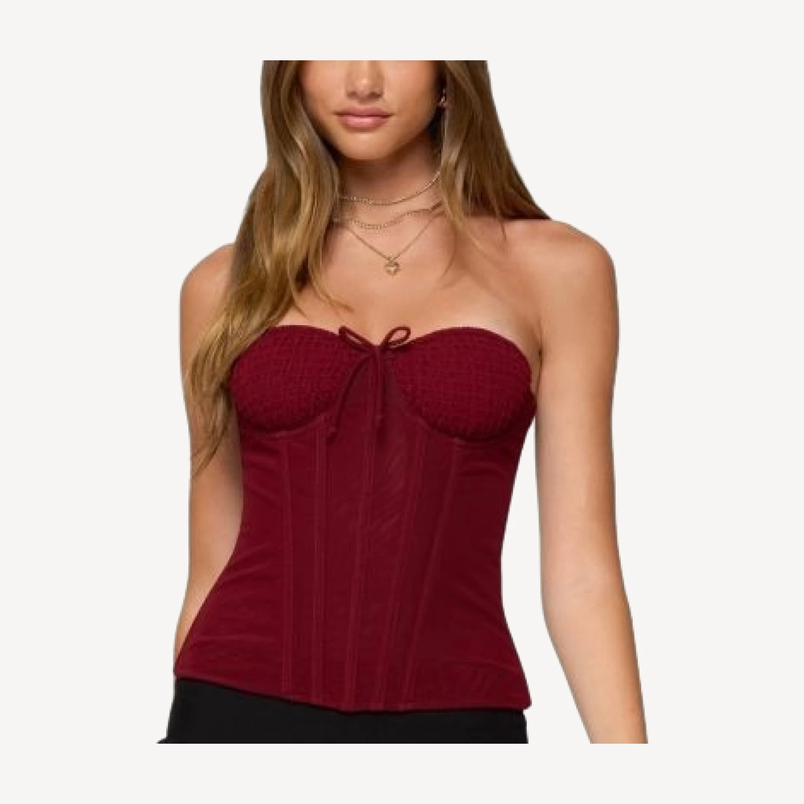 Edikted Guinivere Smocked Strapless Corset