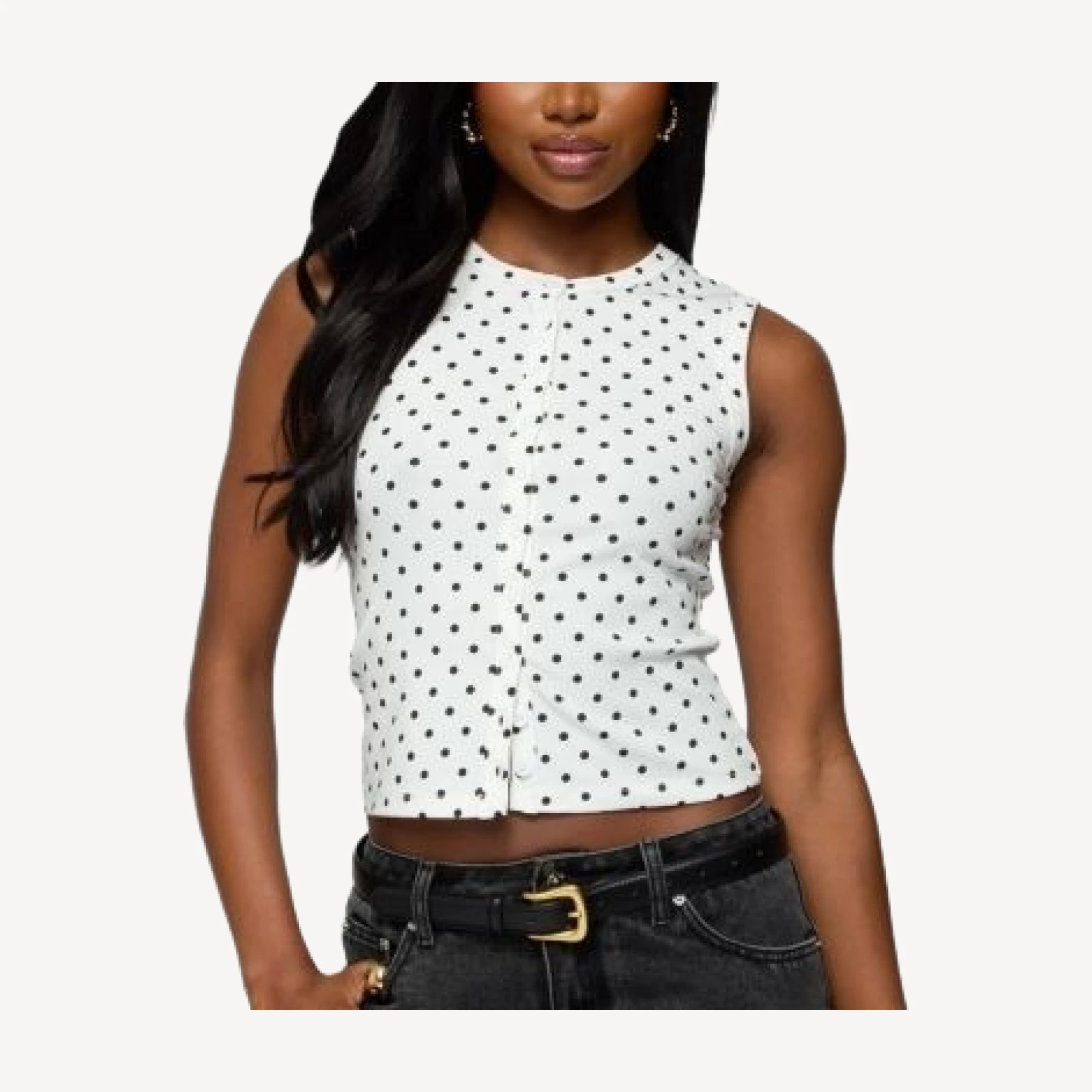 Edikted Rosalind Polka Dot Tank Top