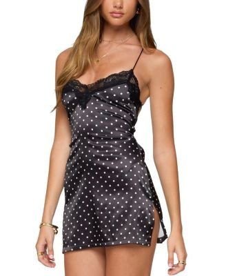 Edikted Lacey Backless Polka Dot Mini Dress