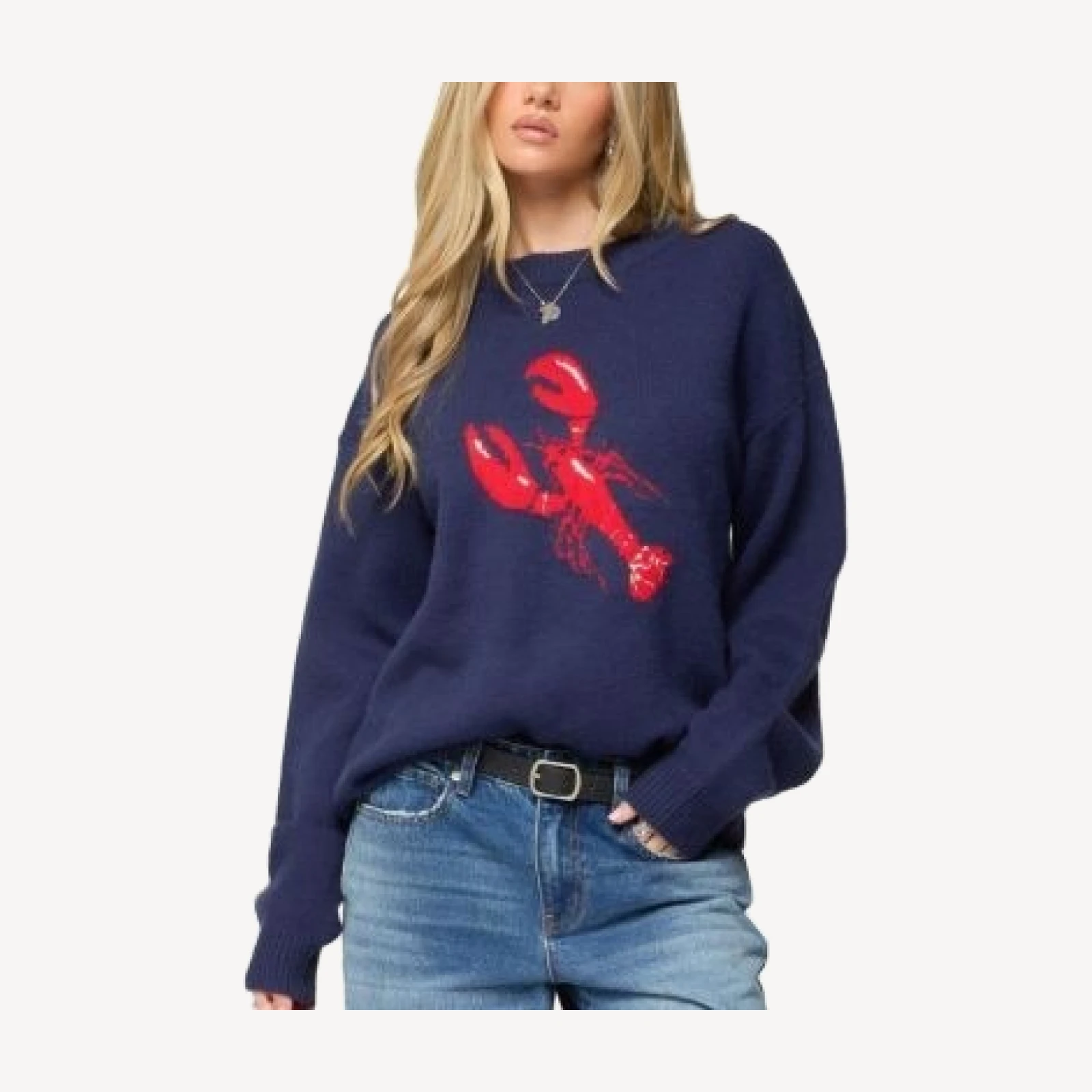 Edikted Don't Be Shellfish Knit Sweater