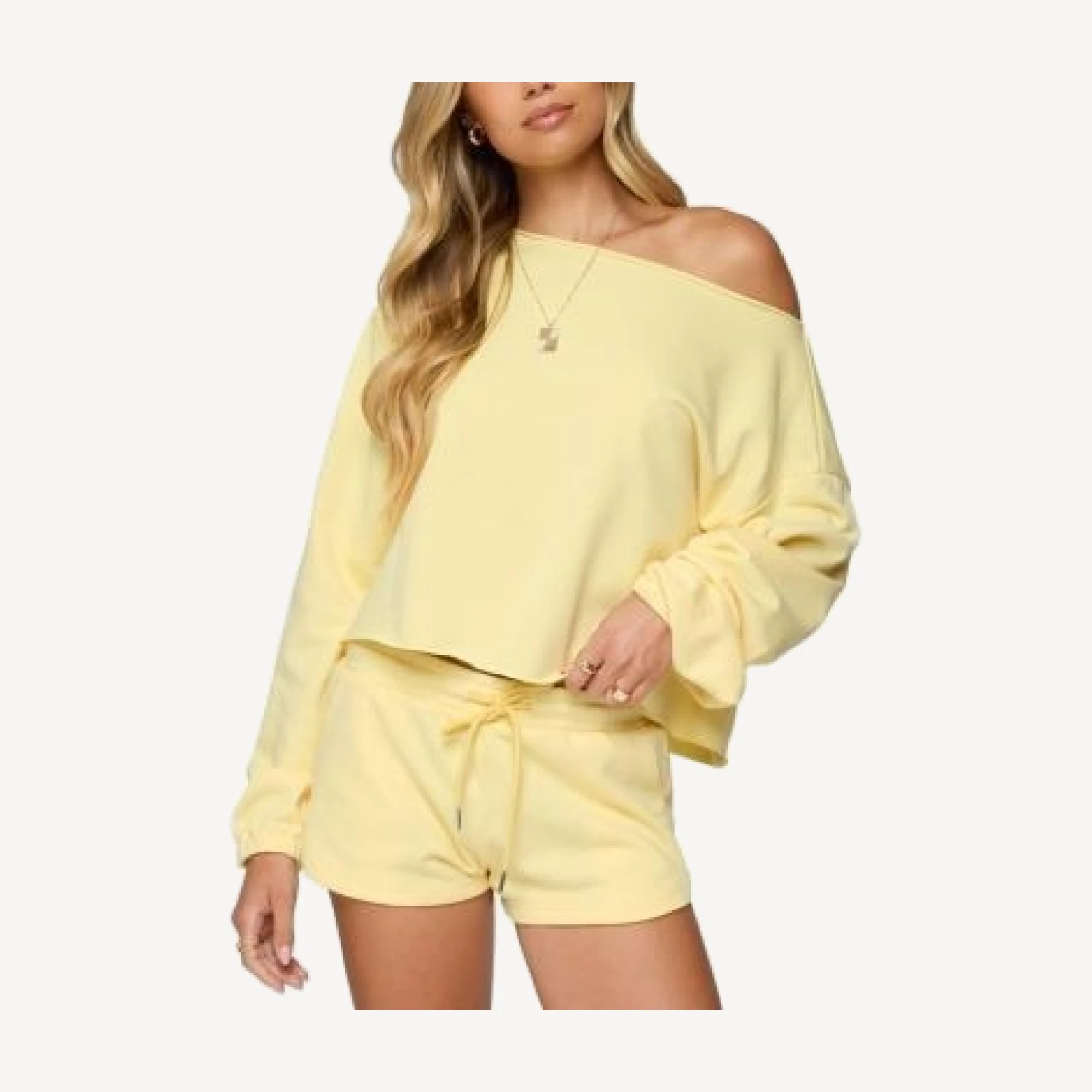Edikted Kordelia Off Shoulder Sweatshirt