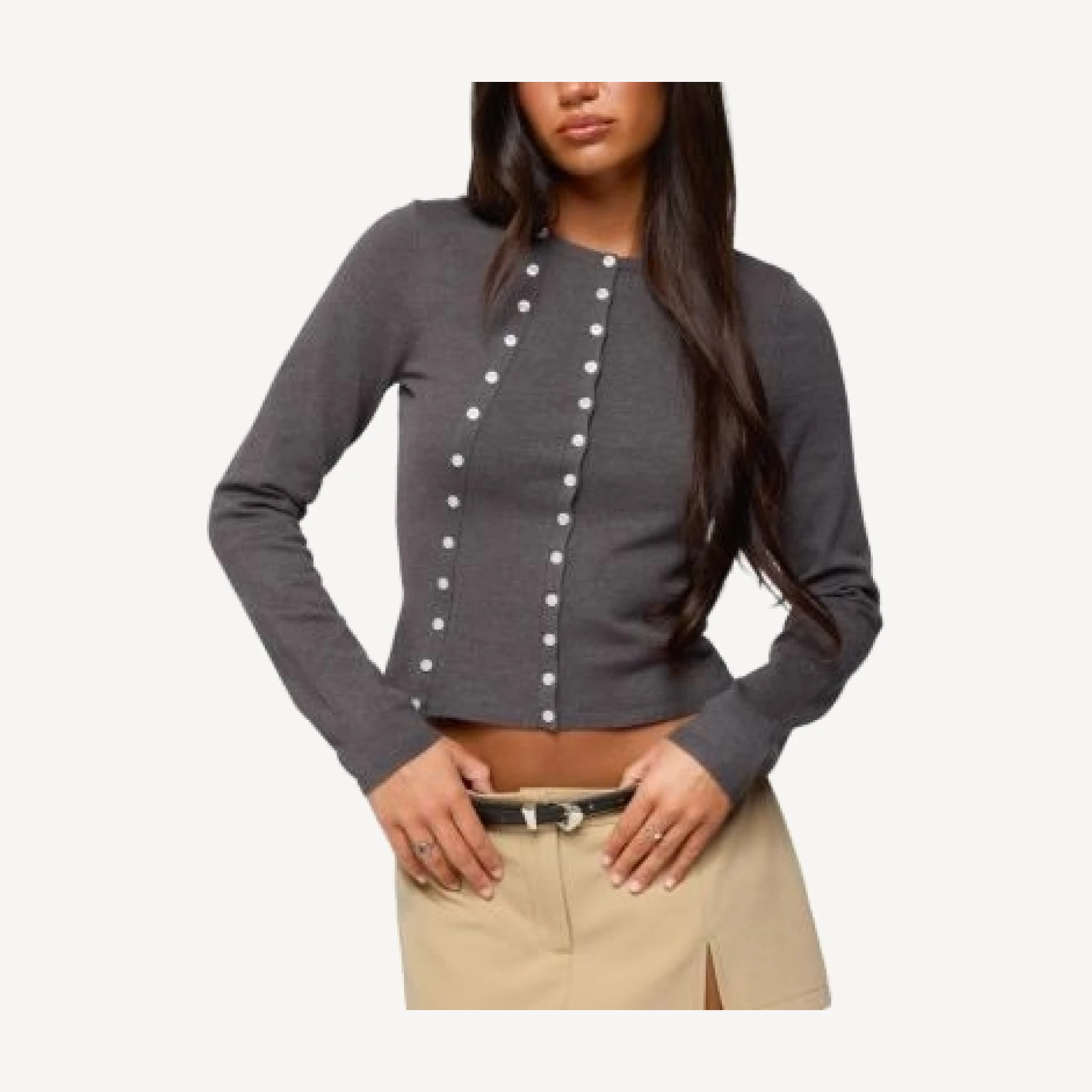 Edikted Hestia Button Up Knit Cardigan