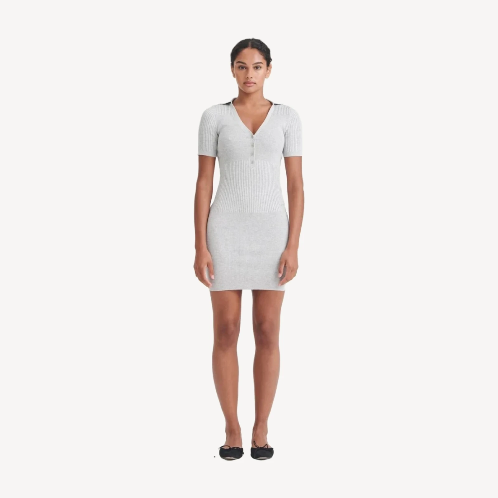 Silk Cashmere Polo Mini Dress