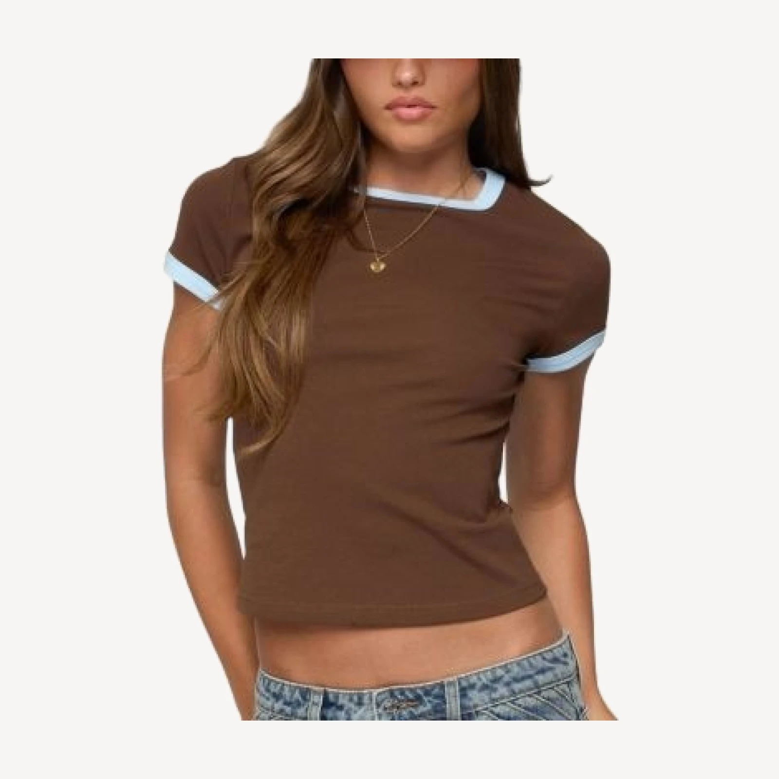 Edikted Zeke Contrast T Shirt