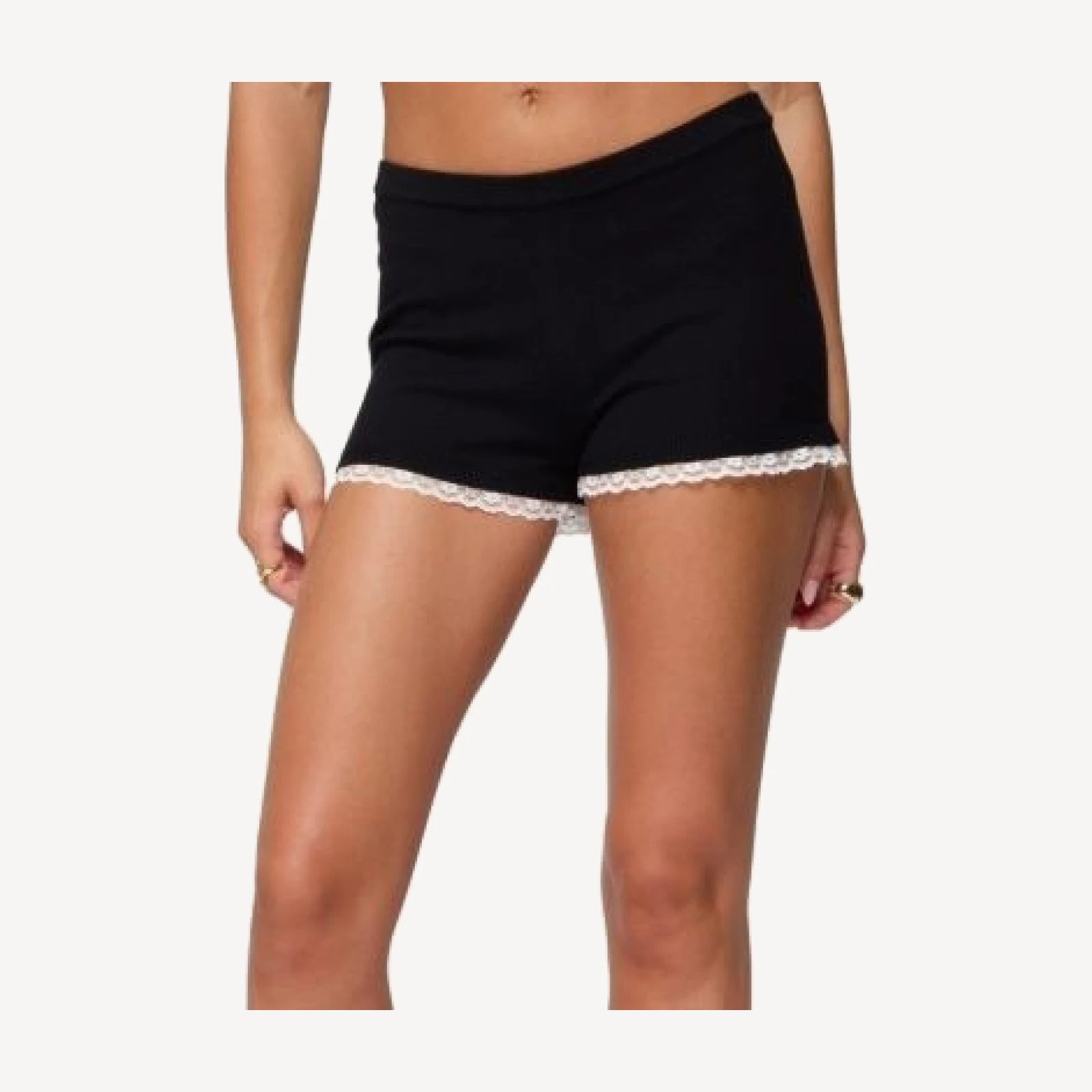 Edikted Sansa Lacey Knit Micro Shorts