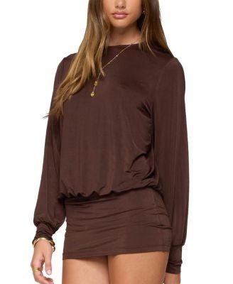 Edikted Guilia Backless Long Sleeve Romper