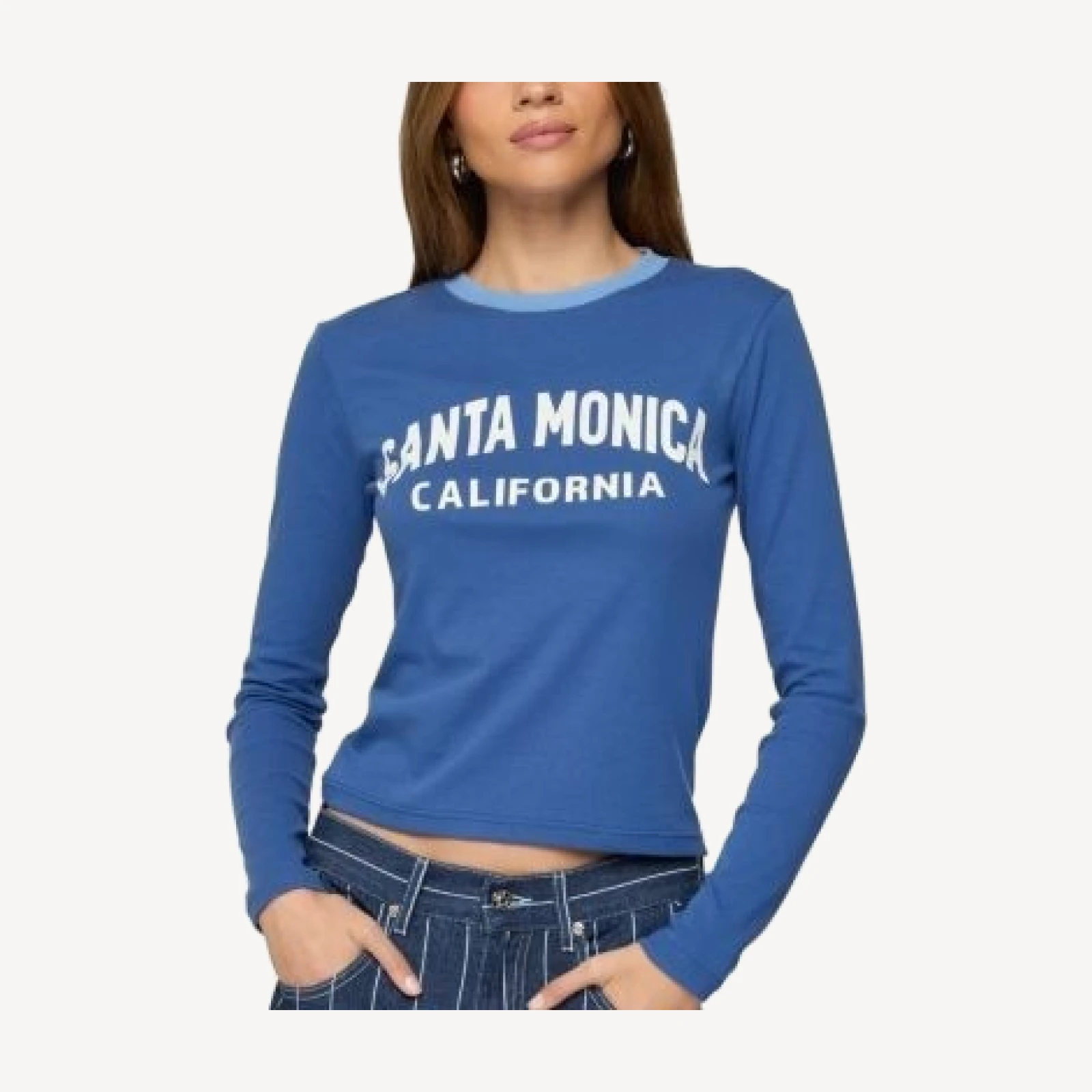 Edikted Santa Monica Long Sleeve T Shirt