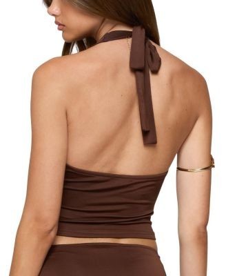 Edikted Isaiah Abstract Ring Halter Top