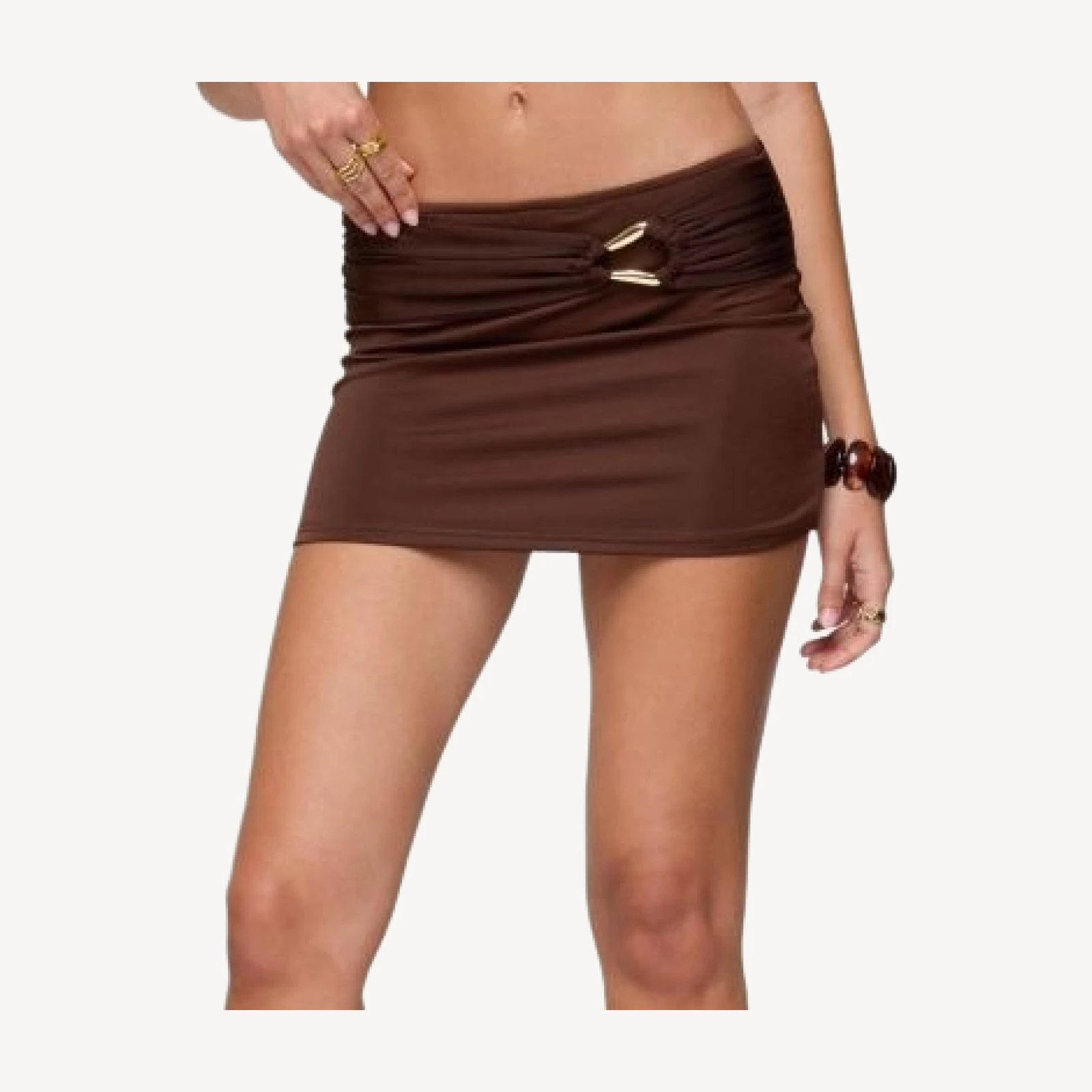 Edikted Isaiah Abstract Ring Mini Skirt