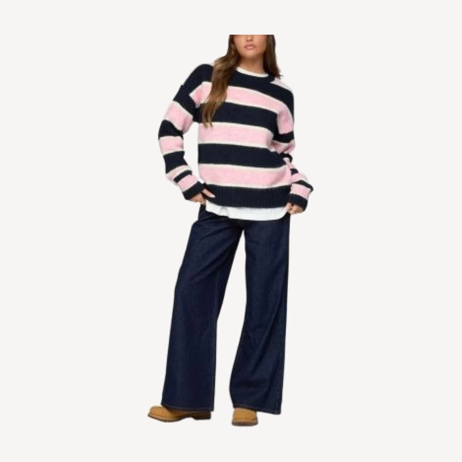 Edikted Conrad Striped Knit Sweater