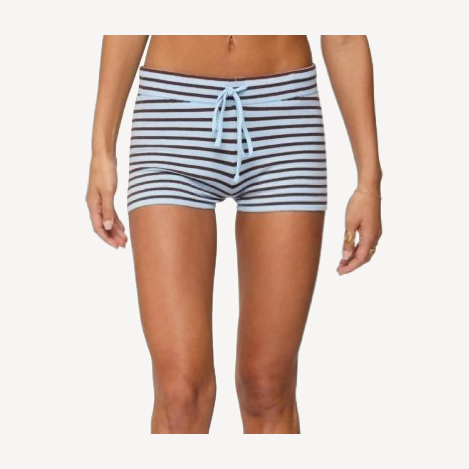 Edikted Lillian Striped Knit Shorts