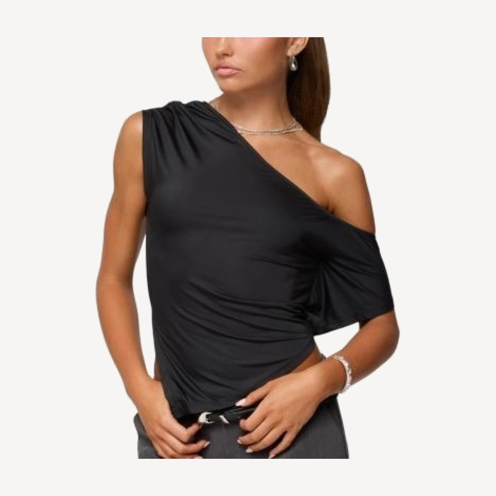 Edikted Katana Asymmetric Off Shoulder Top