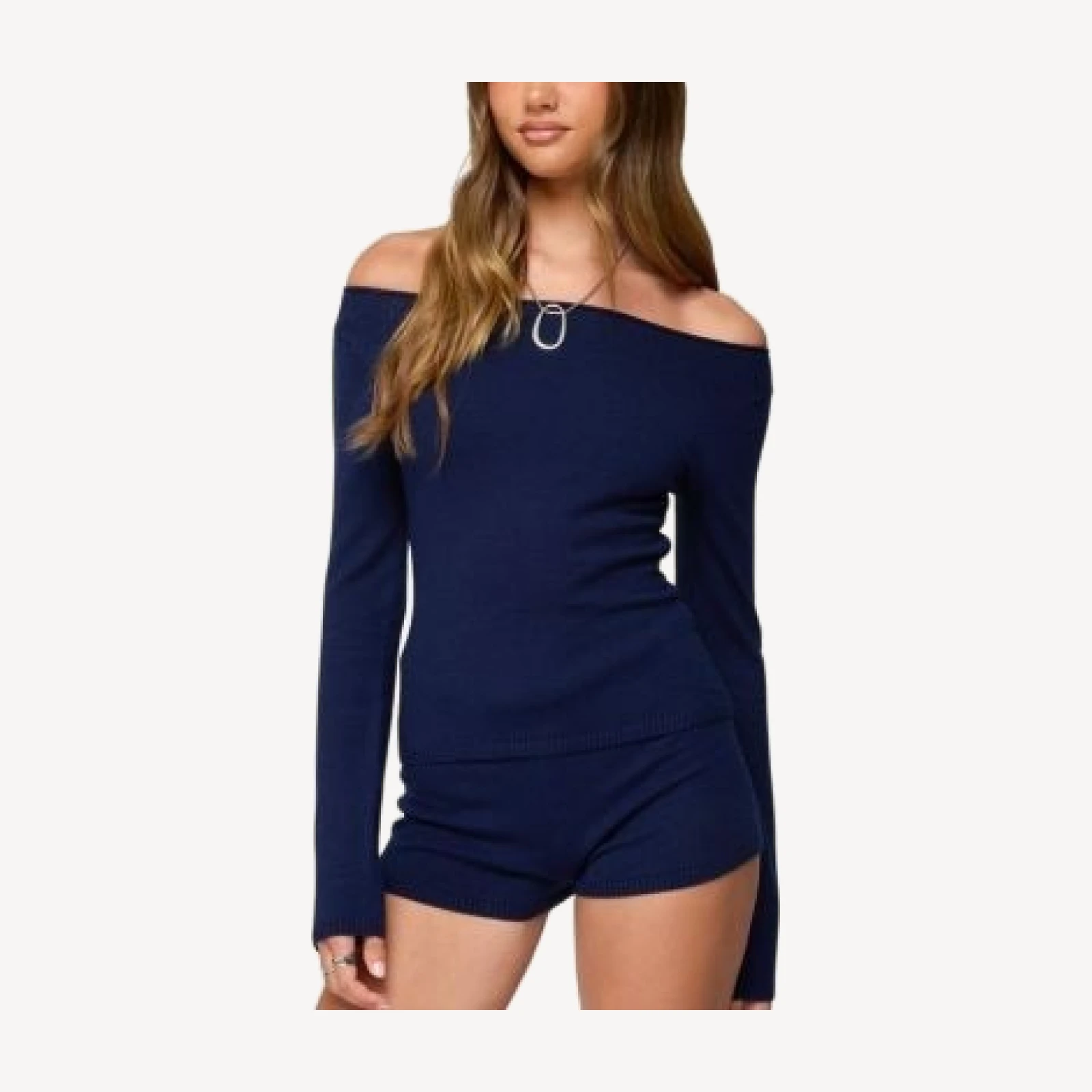 Edikted Arianna Off Shoulder Knit Sweater