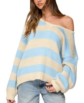 Edikted Tracie Striped Oversized Sweater
