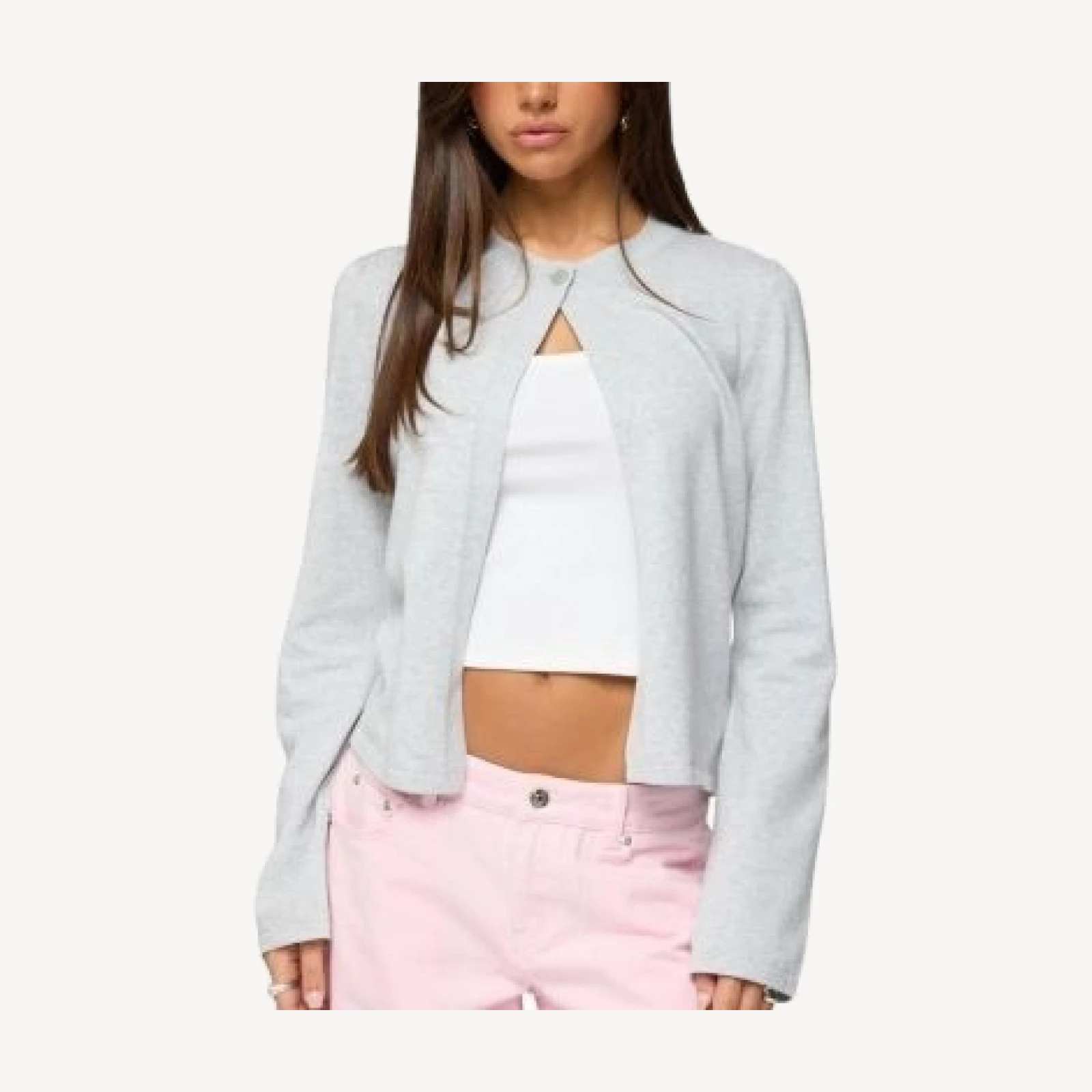 Edikted Jenie Split Front Knit Cardigan