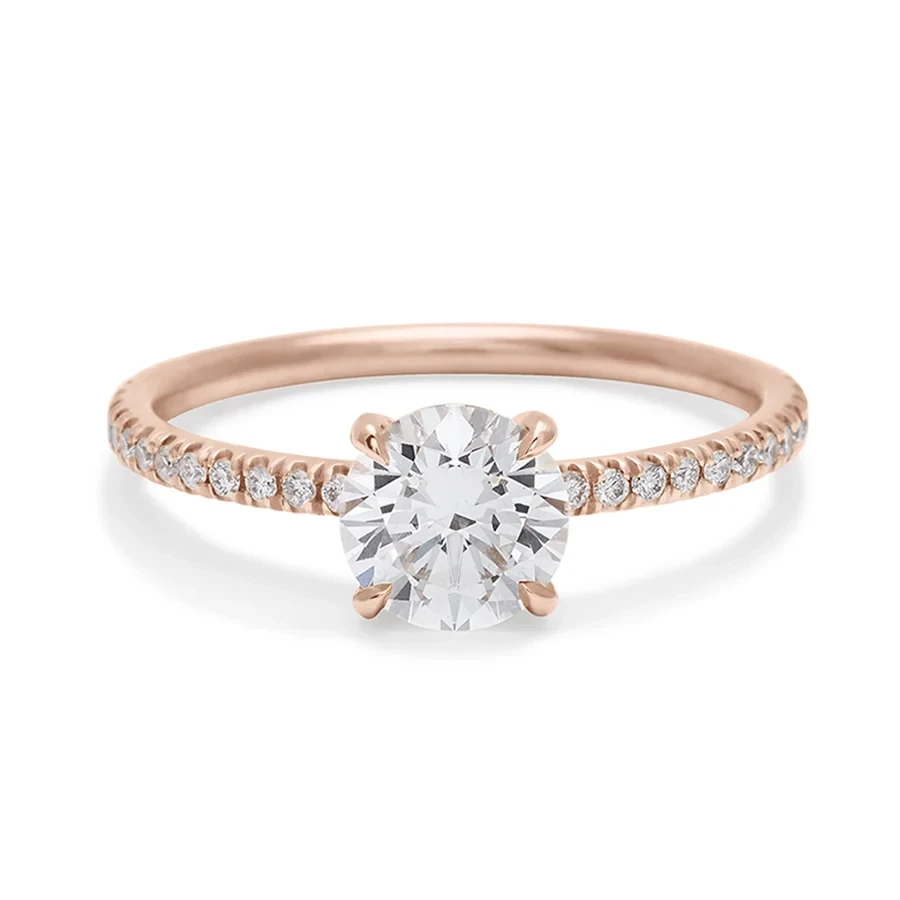 Eleonore Delicate Pave Ring - 14k Gold & White Diamond (1.00ct)
