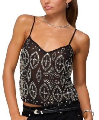 Edikted Kaleesy Beaded Tank Top
