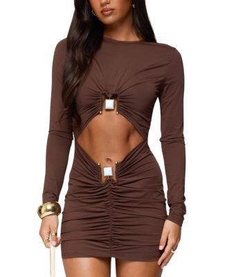 Edikted Nia Cutout Pendant Mini Dress