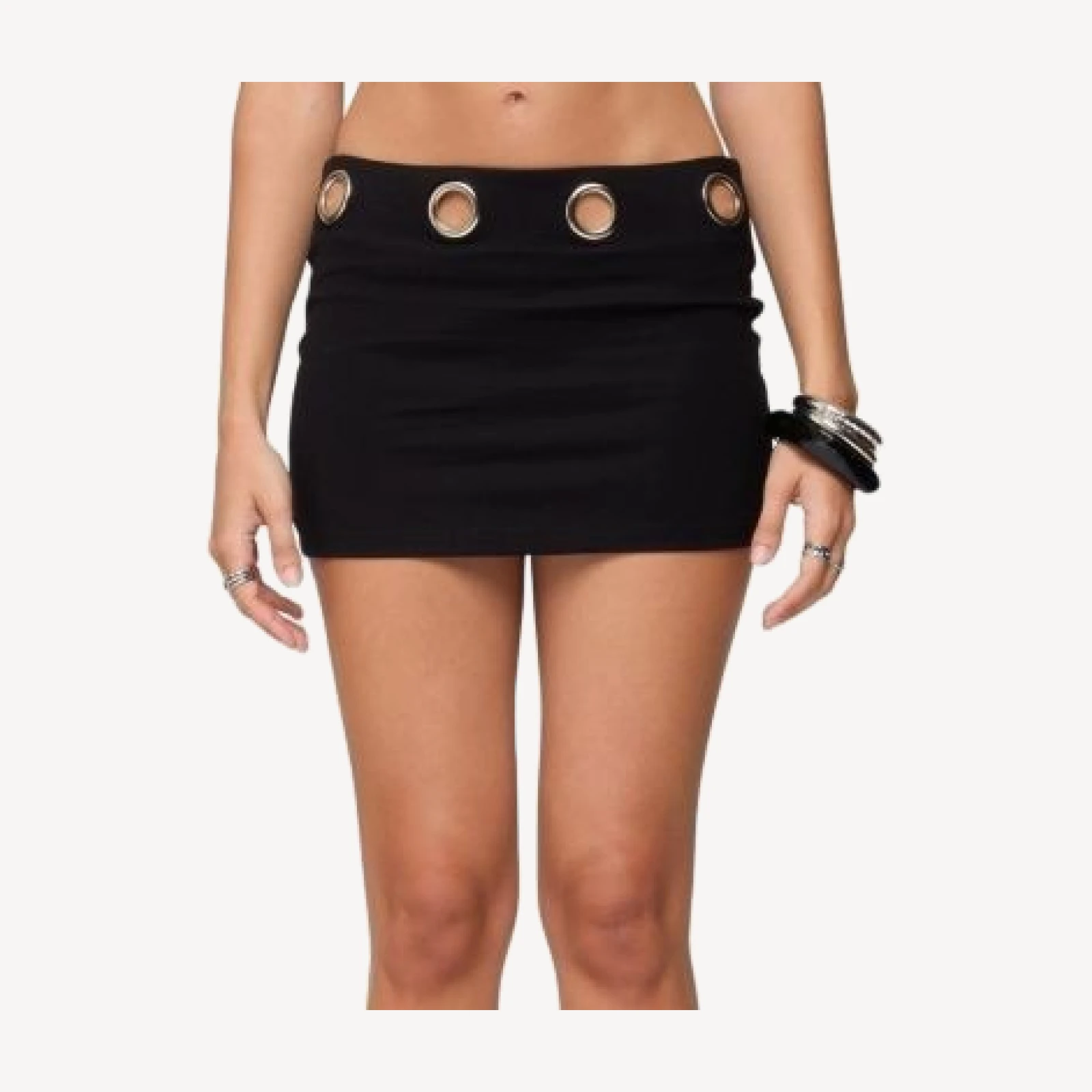 Edikted Wrenna Grommet Mini Skirt