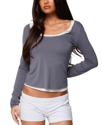 Edikted Orella Contrast Layered Long Sleeve Top