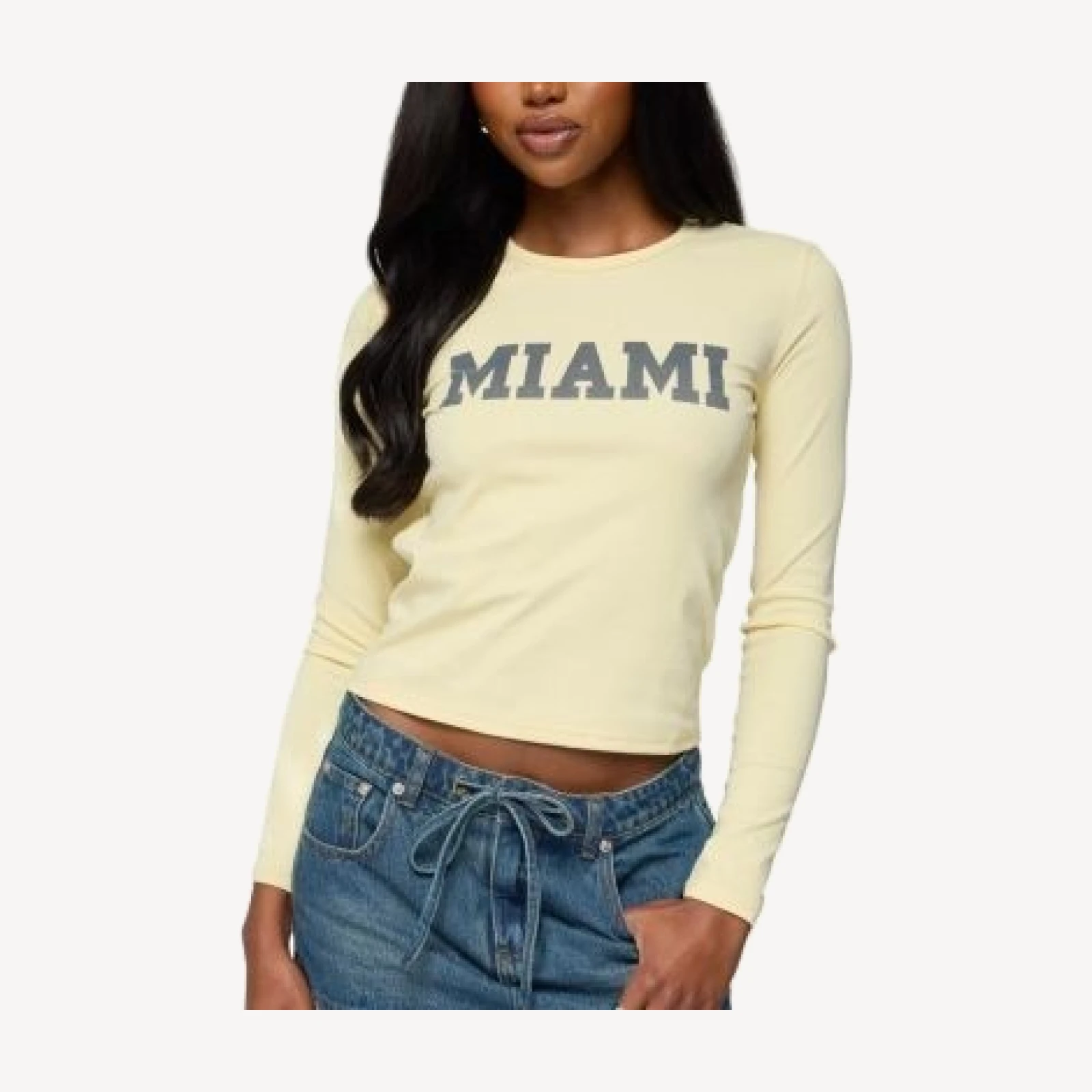 Edikted Miami Girl Long Sleeve T Shirt
