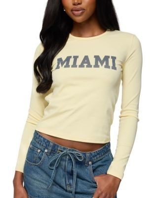 Edikted Miami Girl Long Sleeve T Shirt