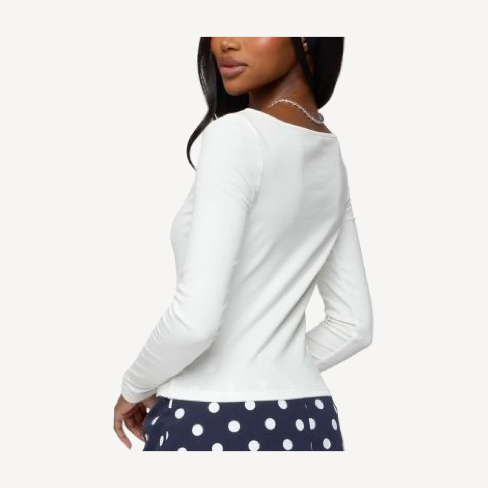 Edikted Savi Boat Neck Long Sleeve Top