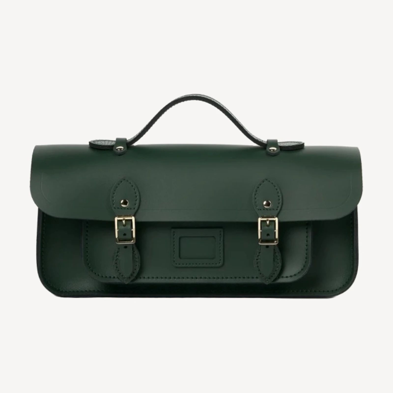 The Long Satchel - Racing Green & Racing Green Celtic Grain