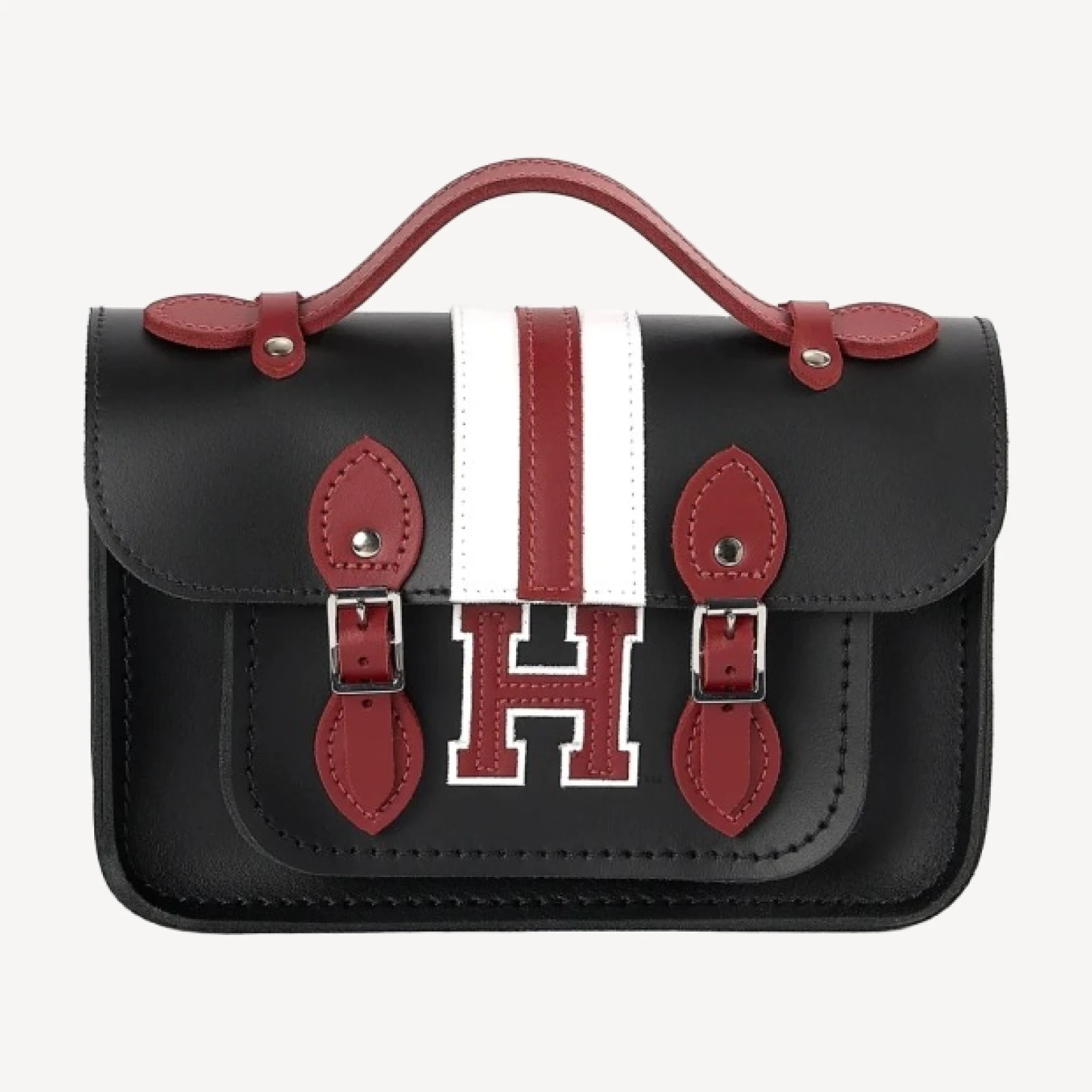 The Mini - Black with Harvard Stripe