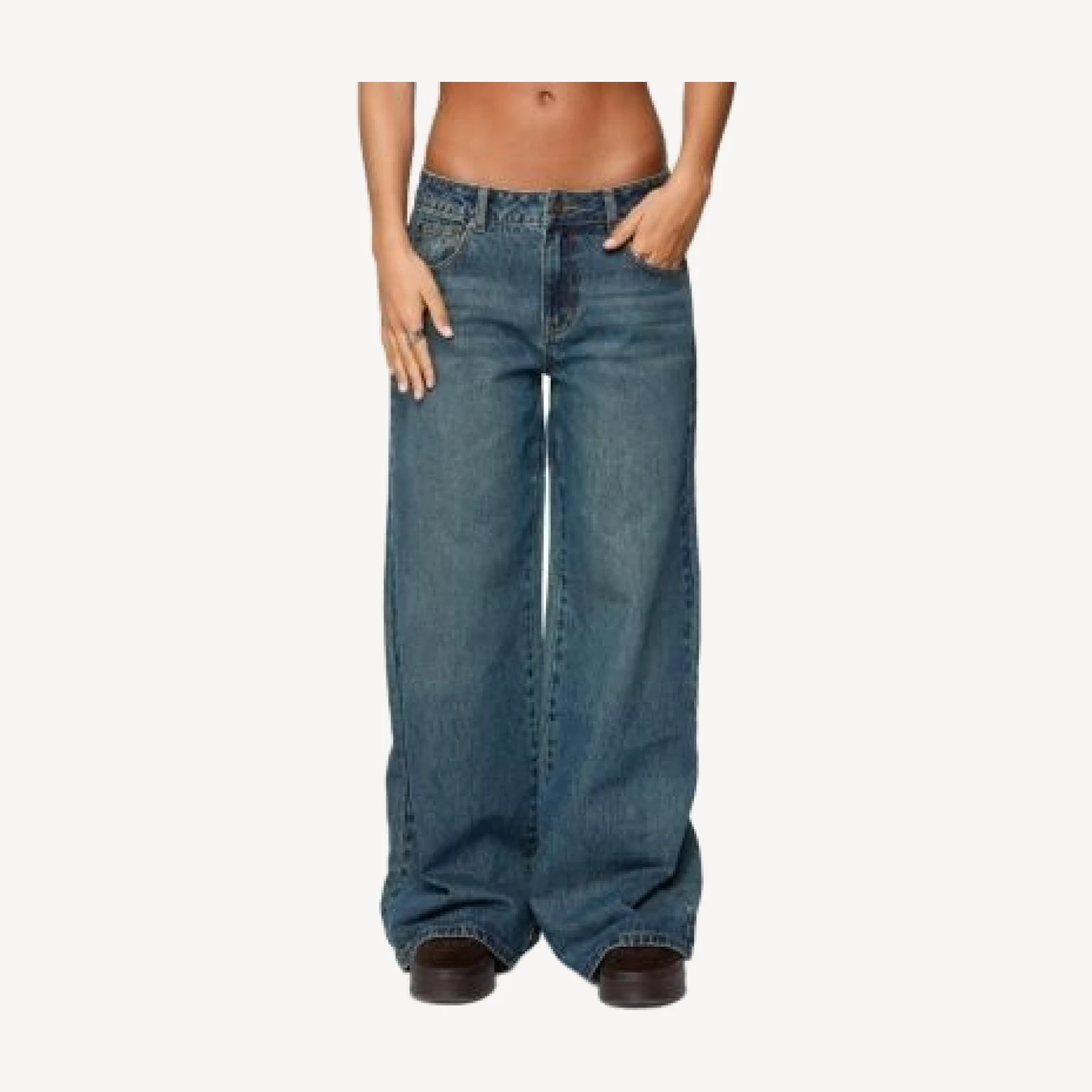 Edikted Heartly Low Rise Baggy Jeans