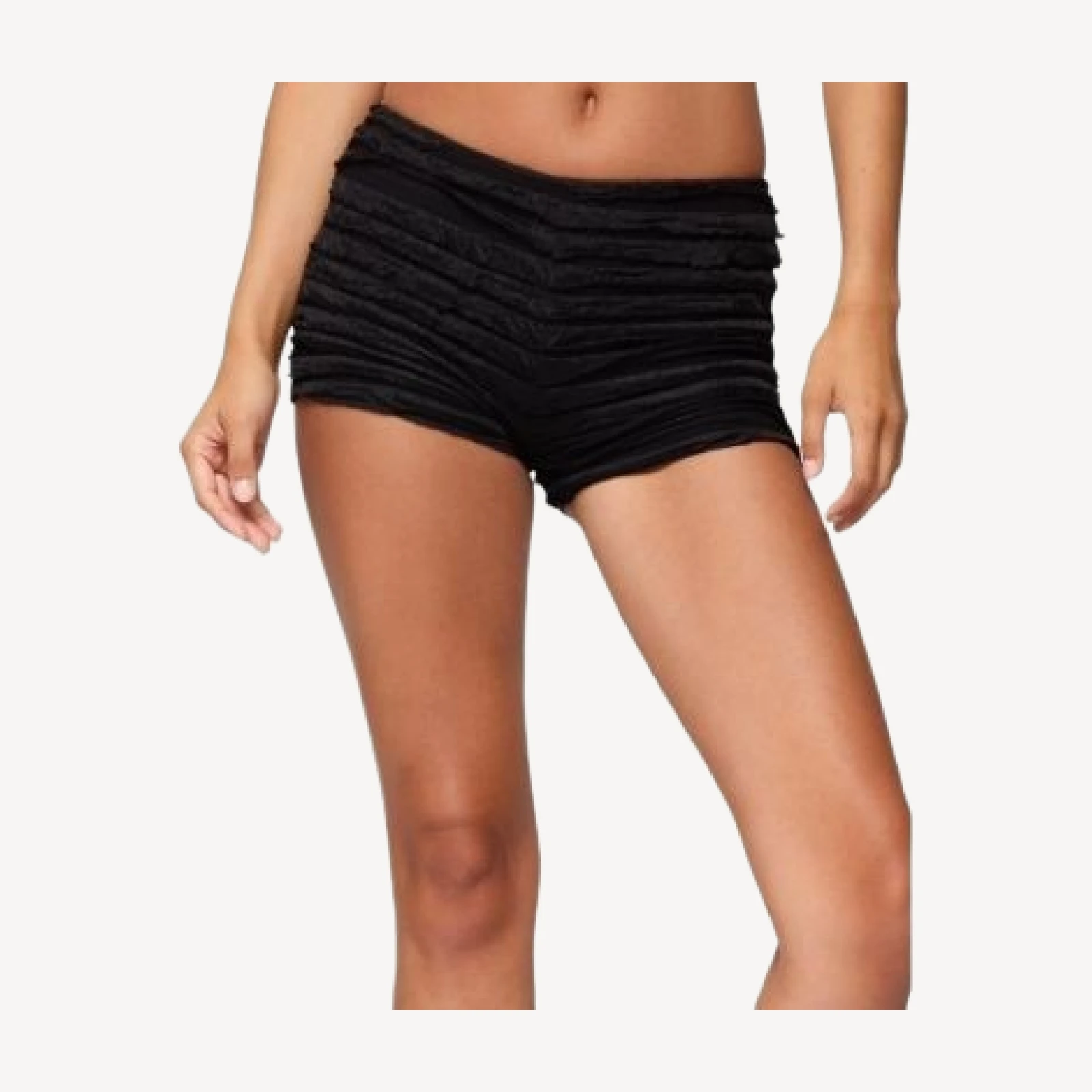 Edikted Tauri Ruffled Micro Shorts