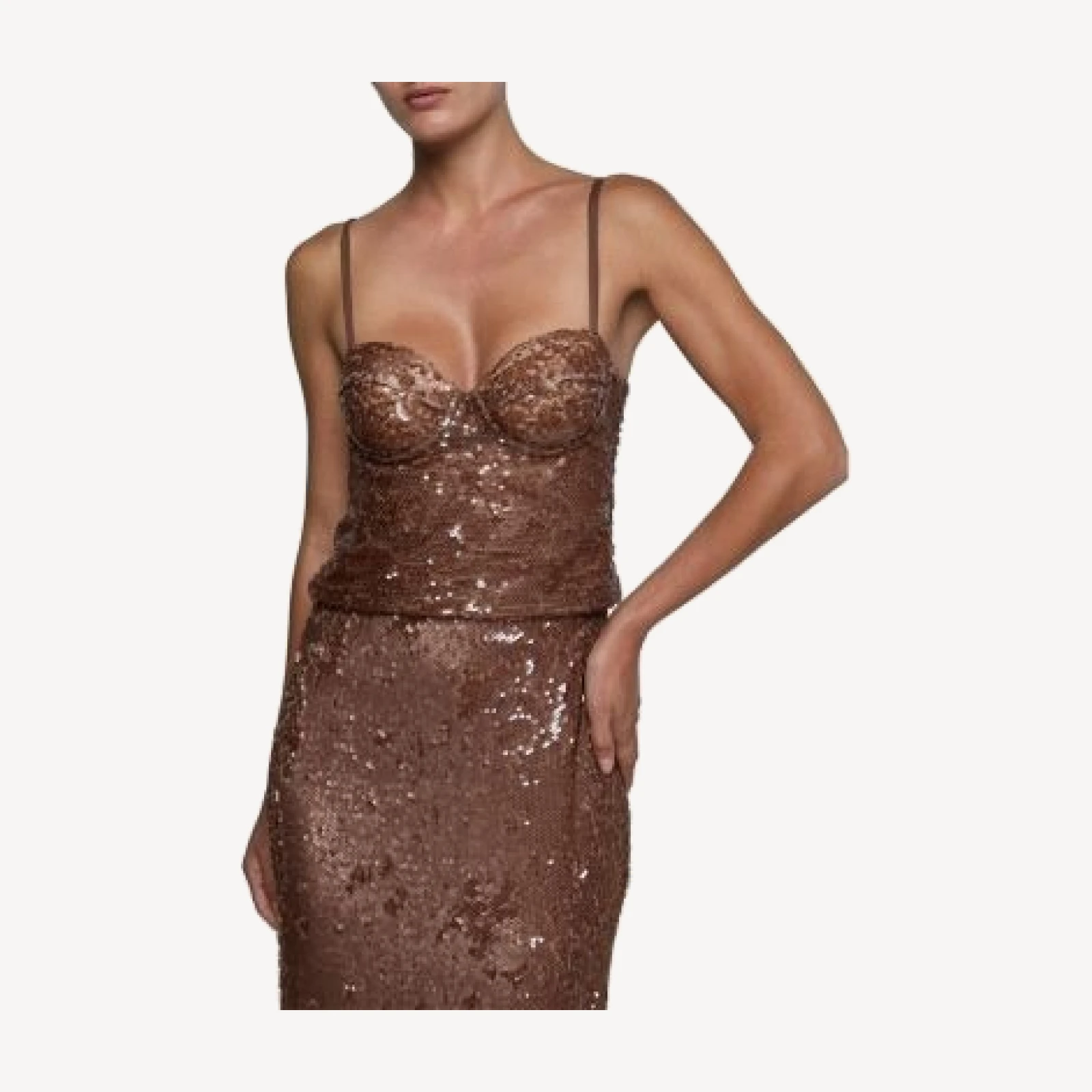 L'Agence Lior Sequin Bralette Camisole Top