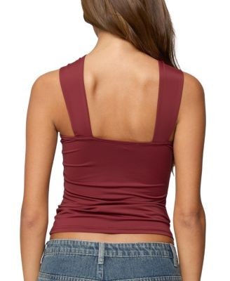 Edikted Cielle Wide Strap Gathered Top
