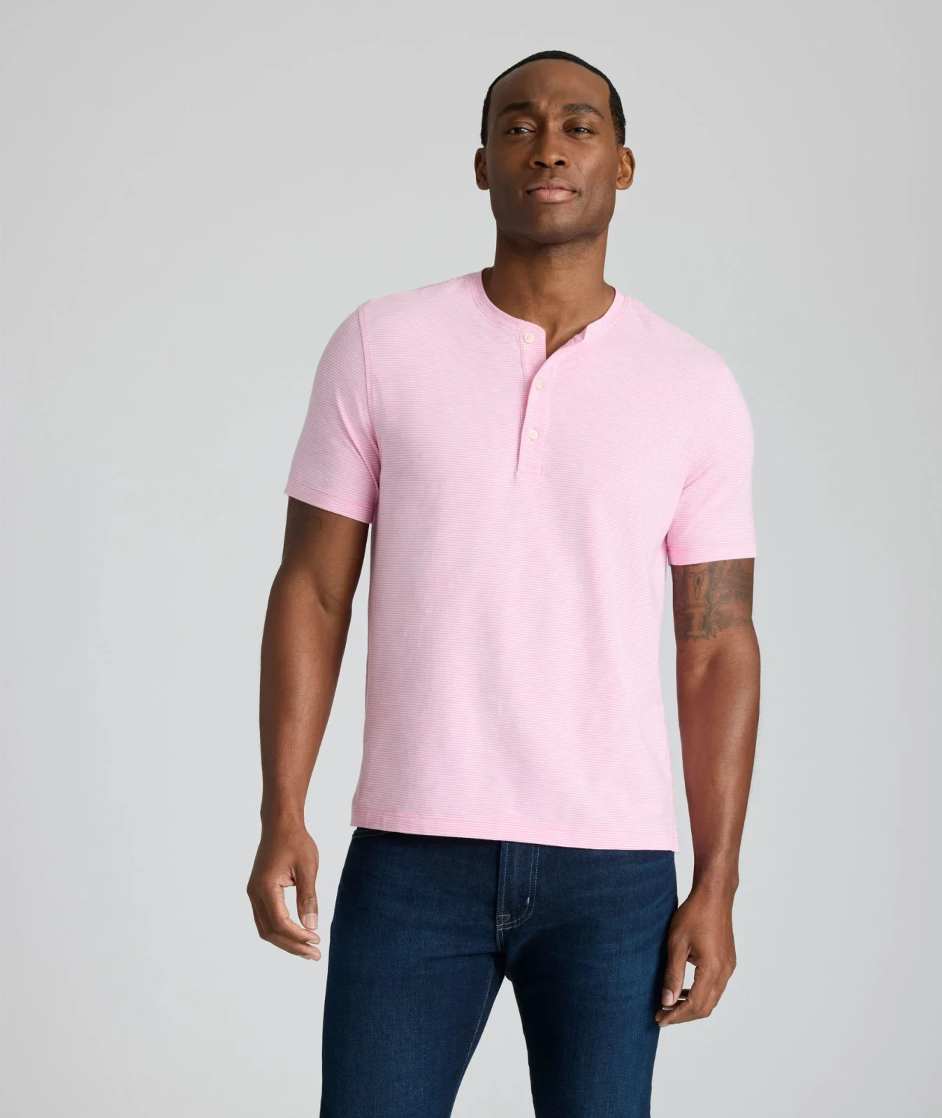 Jersey Slub Short-Sleeve Henley