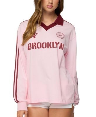 Edikted Brooklyn Contrast Oversized Rugby Shirt