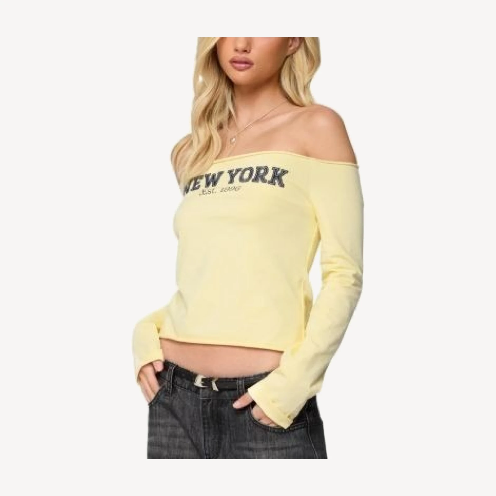 Edikted New York Babe Off Shoulder Top